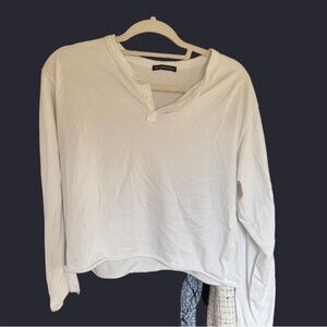 Women's White Long Sleeve Top